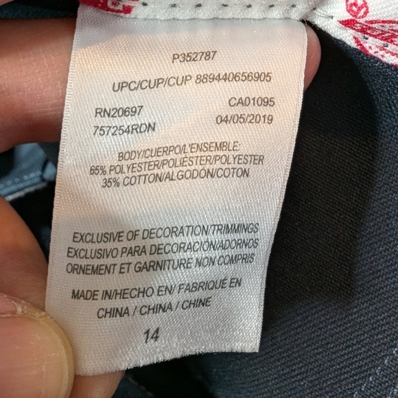 Madewell x Dickies twill cropped pants navy sz 14 NWT - Picture 11 of 11